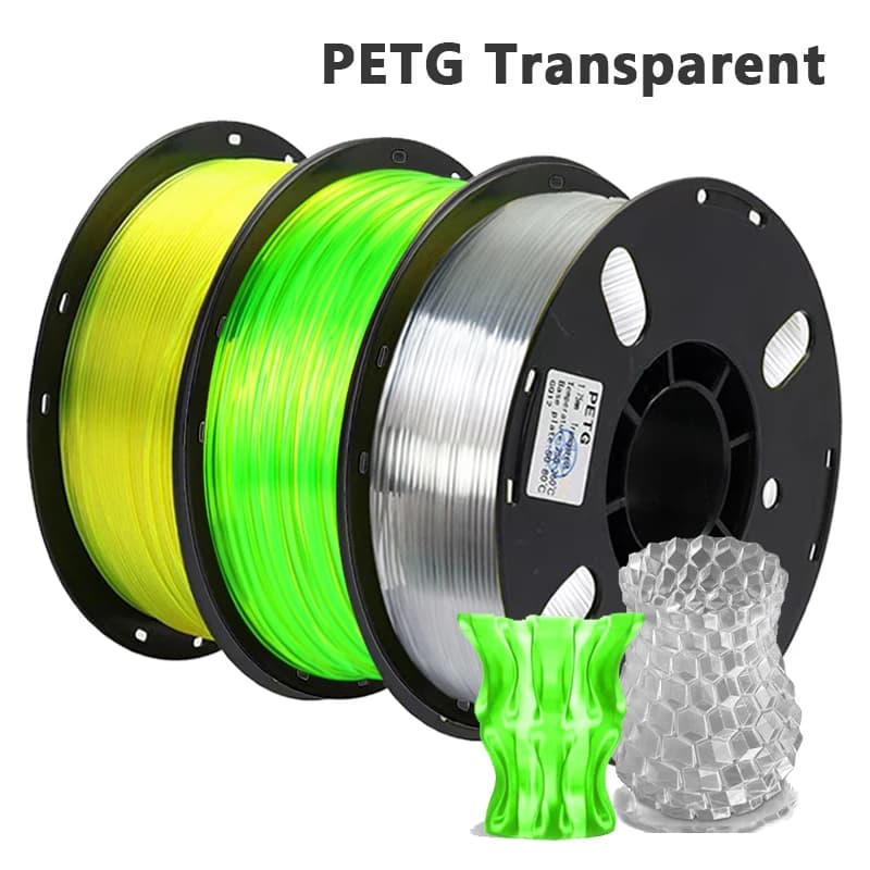 3D PETG Printer Filament Transparent Green Materials Consumption Materials 3D Printer in 1,75 mm PETG transparent material 250G/500G/1 kg