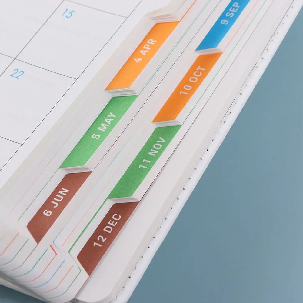 Agenda Planner 2026 in Inglese, Blocco Note 12 Mesi con Segnalibro, Agenda A5, Quaderno per Pianificazione con Carta Spessa, Blocco Note Portatile per Lista delle Cose da Fare