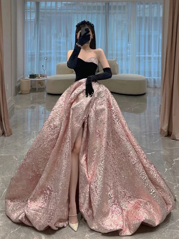 Rose Evening Gown Women's Sle Birthday Bride 2026 New Prince Puffy Skirt Engagement Banquet Long Dr Korean Version