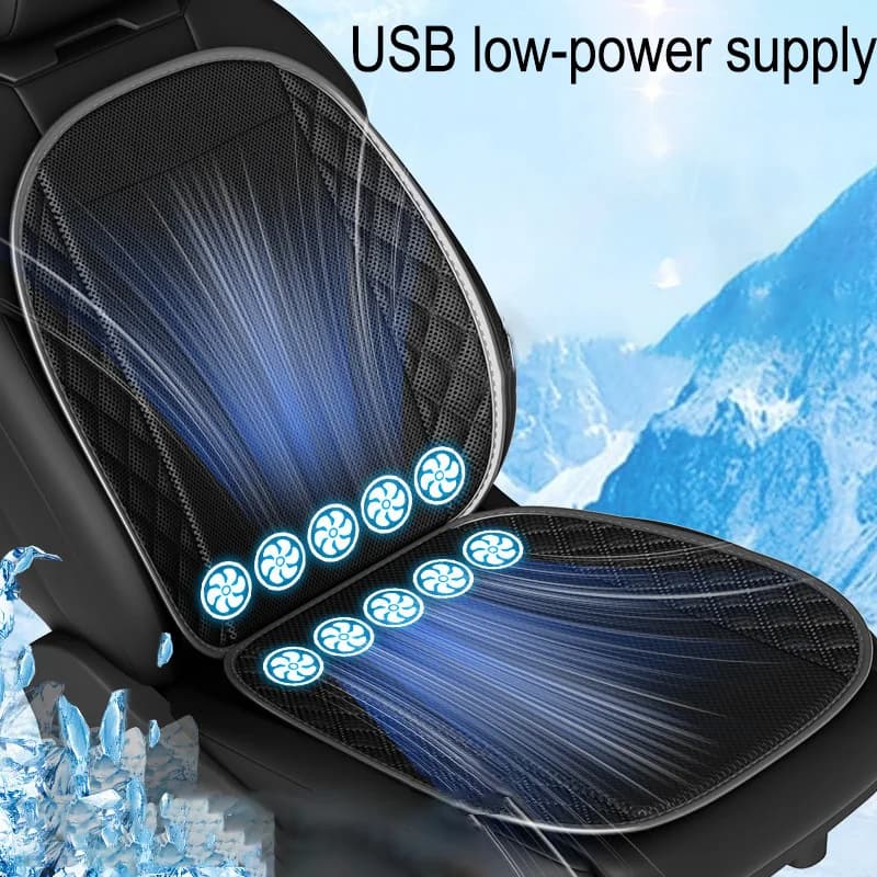 12V ventilated seat cushion cooling seat cushion Summer Cool Blow 10 fans USB seat cover ventilated car accessories