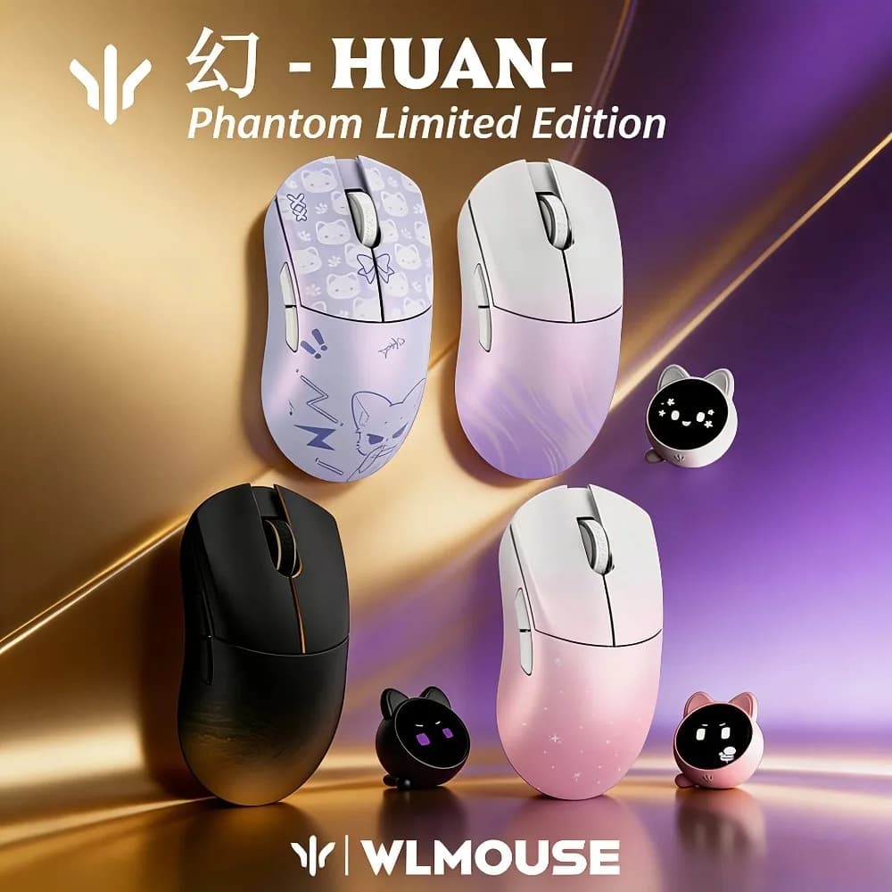 WLMOUSE HUAN Mouse Dual-Mode Wireless Magnesium Alloy Lightweight Gaming Mouse e-sport PAW3950HS Gaming Accessories