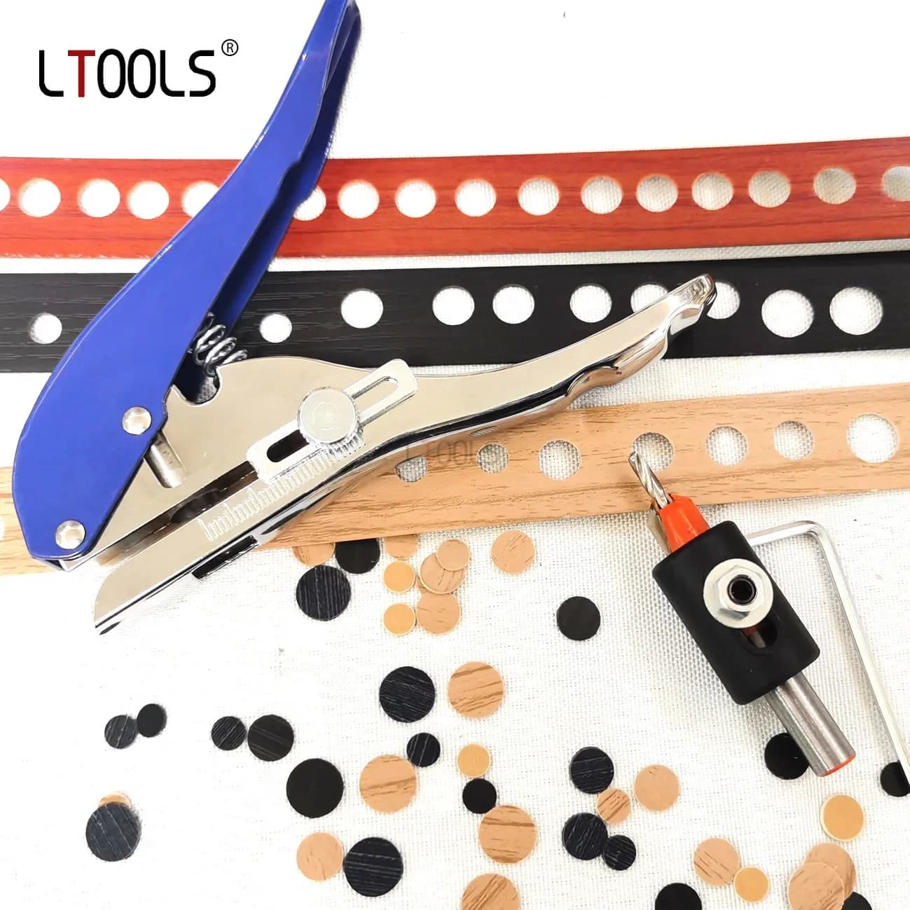 Single Hole Punch 8/10mm Drilling Machine for Heavy Duty Portable Drilling Pad for Edges with Paper Card Limiter