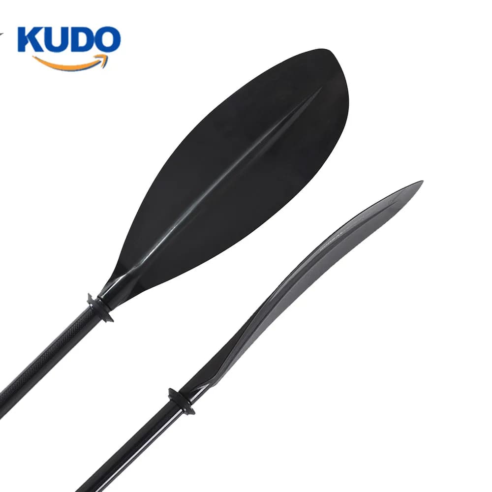 Pagaia per Kayak in Fibra di Carbonio Ovale Leggera e Resistente con Pala in Fibra di Vetro
