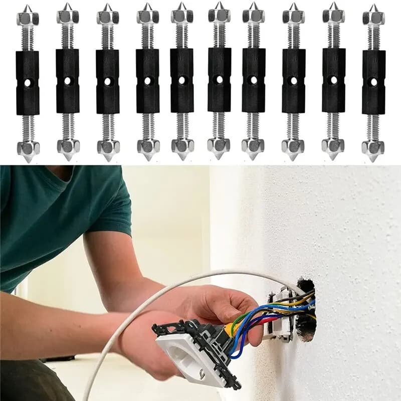 10 pieces socket for wall switch repairer of cassettes screws for adjustable cassette rod holder with key electrical accessories