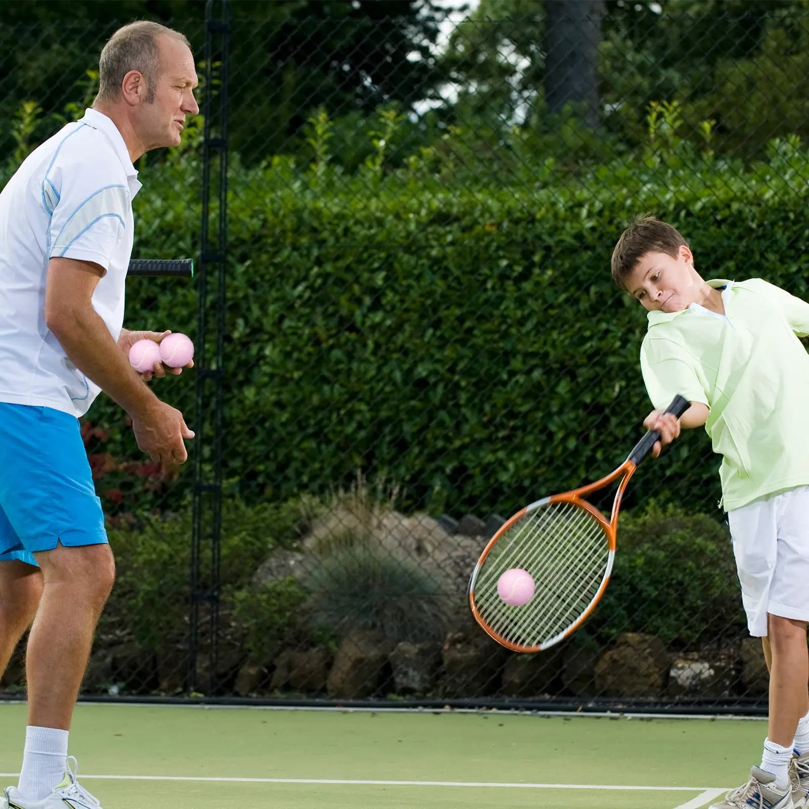 6 Palline da Tennis Rosa Eleganti per Principianti, Morbide e Rimbalzanti, per Allenamento in Pista, Pratica Indoor e Outdoor, Set per Principianti