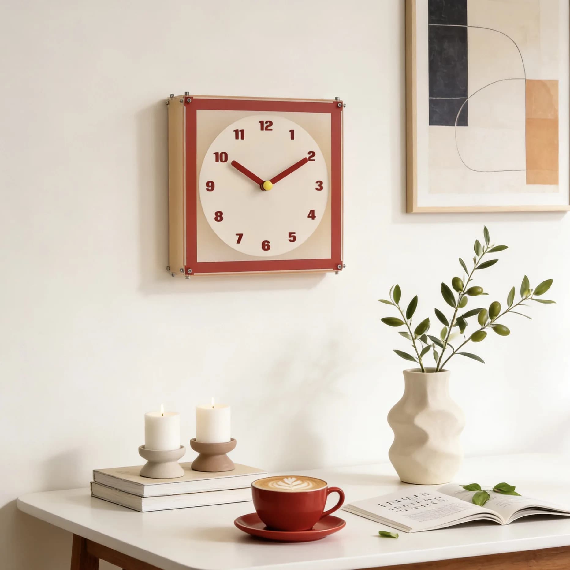 Home Creative Double-sided Wall Clock, Square Clock, Corner Clock, Wall Decoration, New High-end Gift