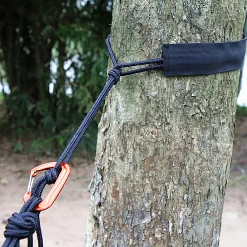 Hammock Straps & Rope Set Heavy Duty Nylon Tree Straps Portable Adjustable Hanging Kit Camping Accessories Tree Friendly