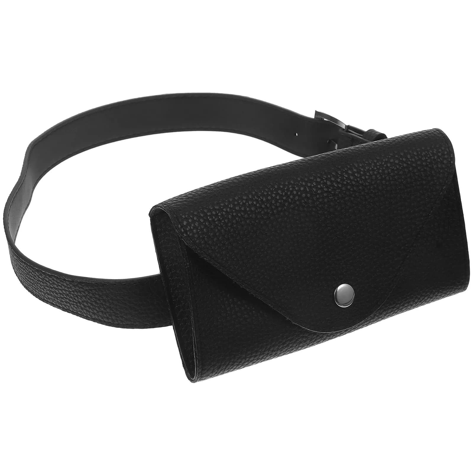 Mini Black PU Shoulder Bag for Phone, Small Bag for Envelope, Women's Laptop for Telephone, Fashion Package