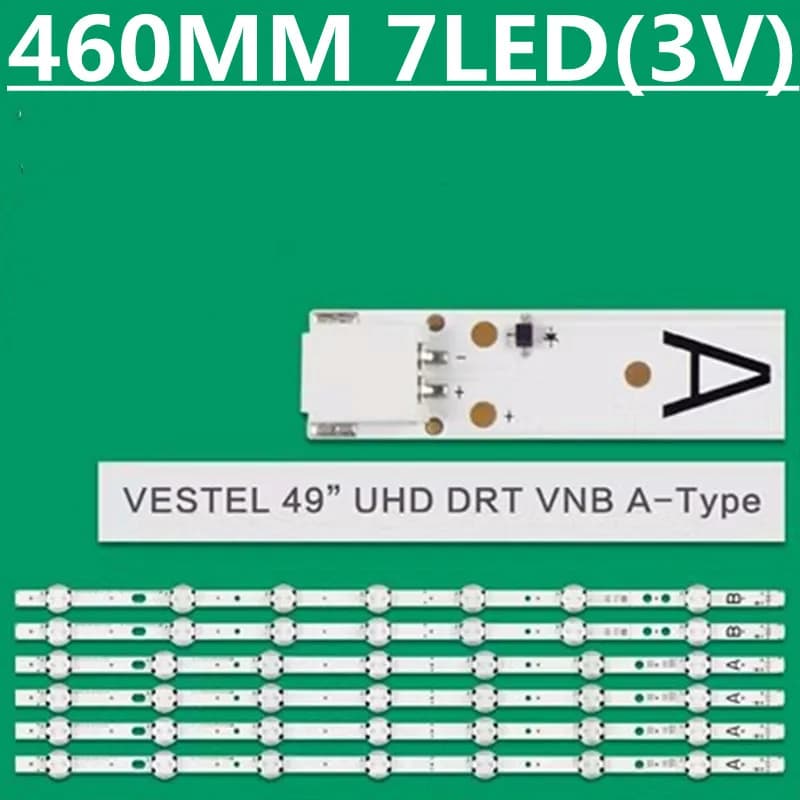 Striscia di retroilluminazione a LED per 49HE4000 49R6010U 49U5766D 49U6763DB 49U6863DB VESTEL 49 UHD DRT VNB VES490QNDS-2D-U12 N12 LT-49C870