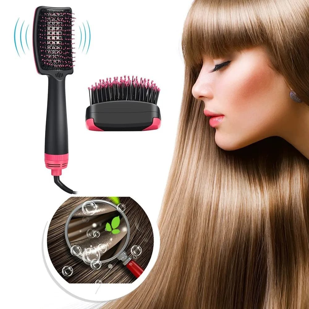 LISAPRO 2 IN 1 Hairdryer and Moisturizing One Step, Hair Plate, Hot Air Brush, Hairstyling, Beauty Styling and Hair Health