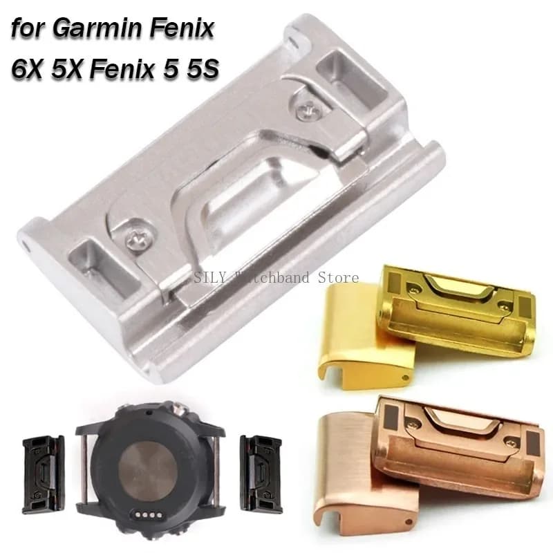 2PCS Quick-Fit cinturini metallici connettore 20/22/26mm cinturini per orologi adattatore per Garmin Fenix 6X 5X Fenix 5 5S accessorio a sgancio rapido