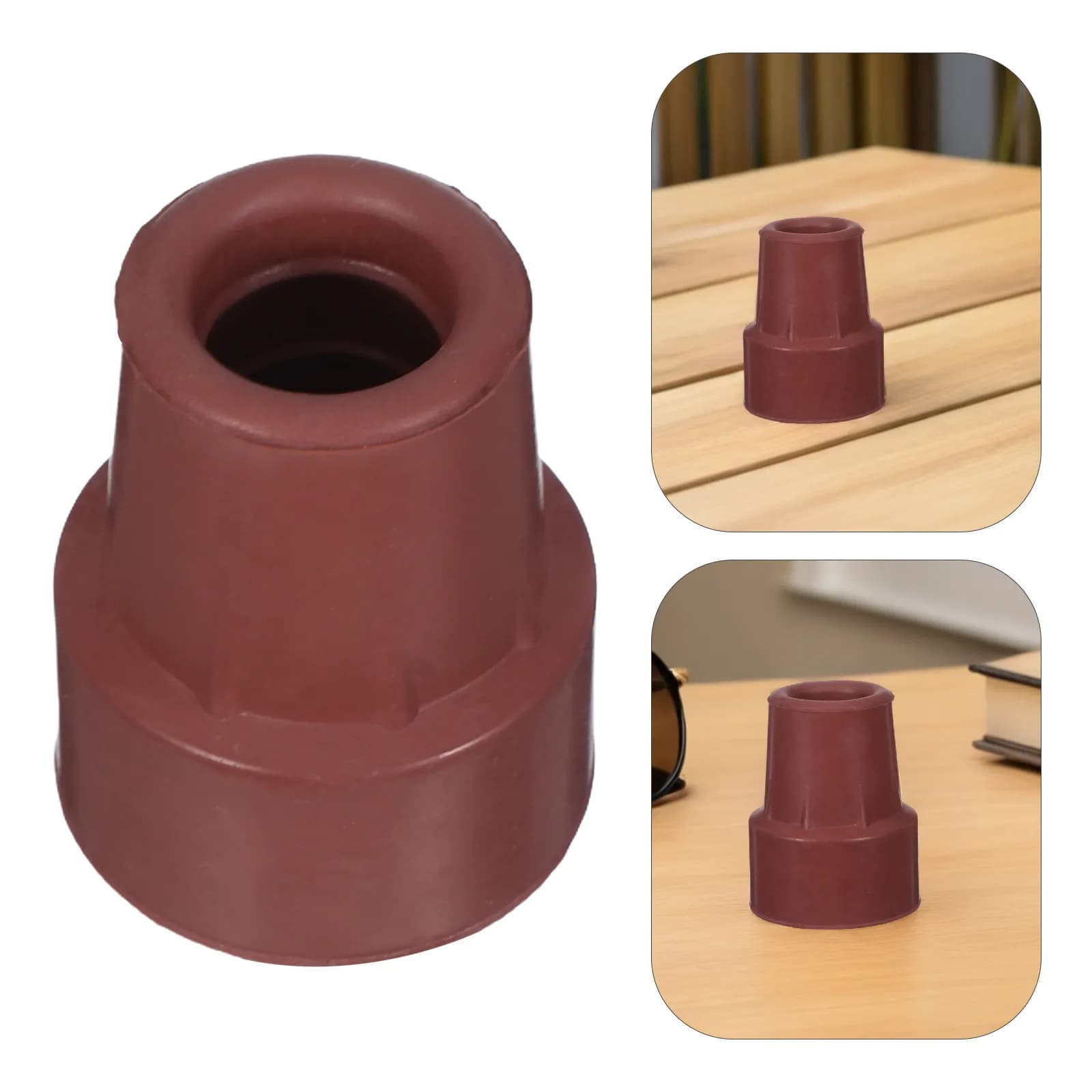 8 Pieces 19 mm Staccable Rubber Tips for Trekking Sticks, Elegant and Portals, Anti-slip, for Hiking, Mountaineering and Elderly