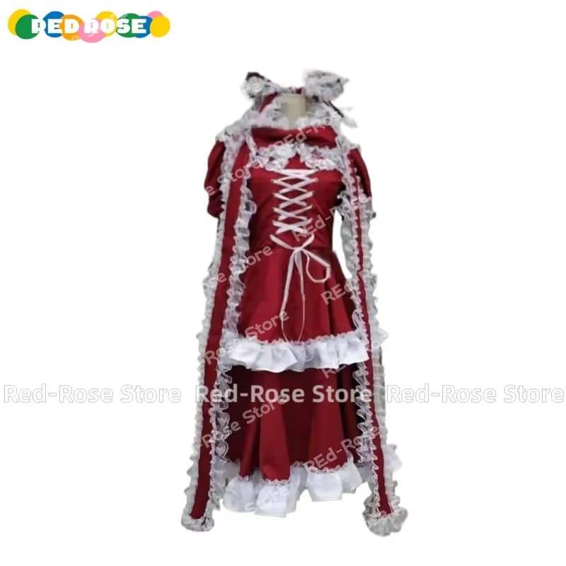 【Personalizzato】 Gioco Anime Touhou Project Kagiyama Hina Costume Cosplay Halloween Party Abbigliamento Outfit Halloween Natale