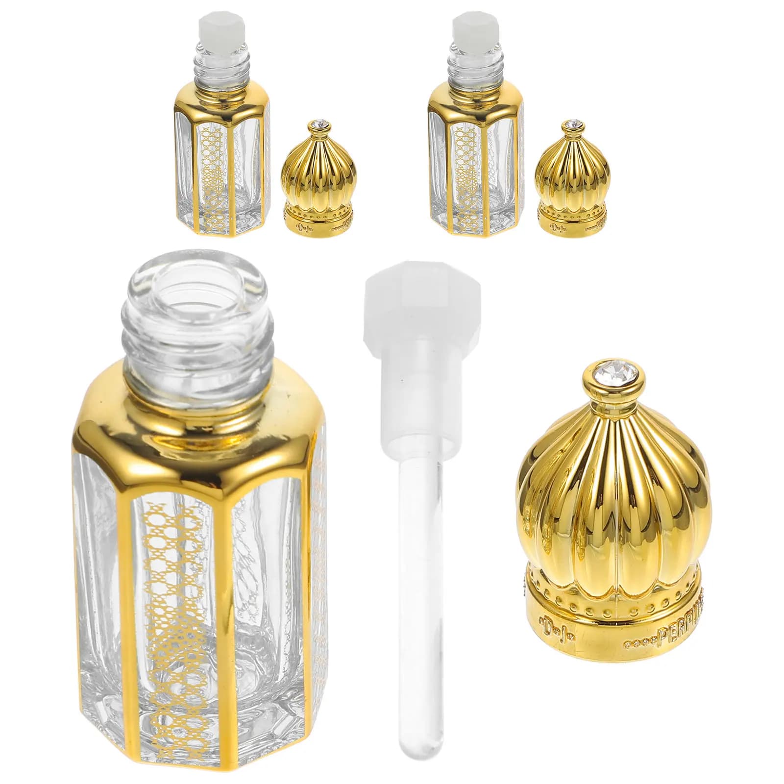 3 flaconi contagocce vuoti da 3 ml per oli essenziali, dispenser di profumo in vetro ricaricabile, flacone per aromaterapia da viaggio, protezione UV