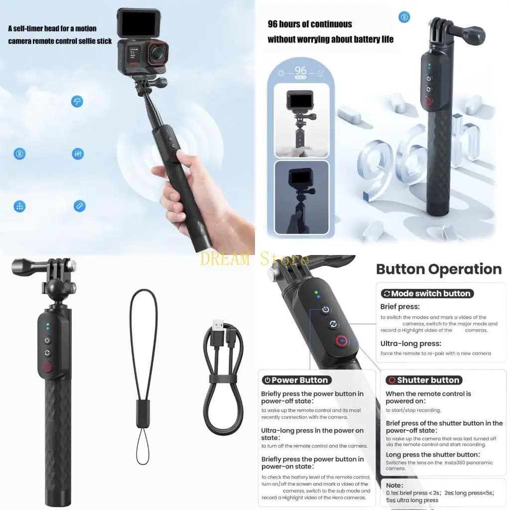 Azione estendibile Azione Selfie con telecomando 3 Trippiedi Claw Monte Best Sale