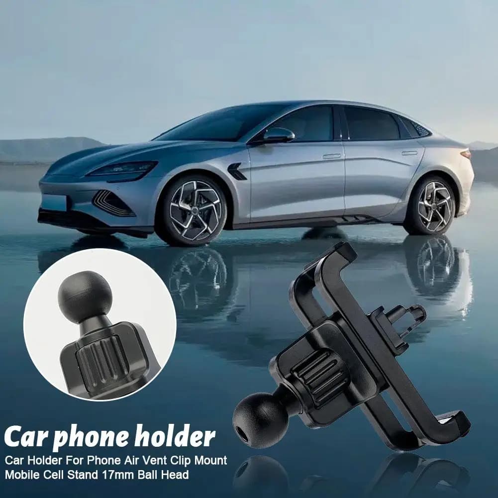 Supporto per auto per telefono GPS Supporto per clip per presa d'aria Supporto per cellulare mobile Base con testa a sfera da 17 mm per accessori per morsetto per gancio per presa d'aria per auto