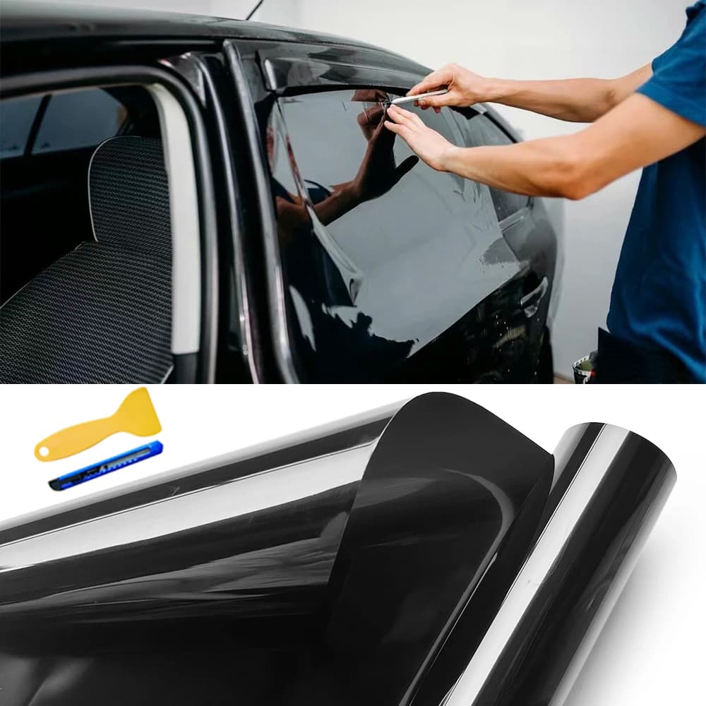 50 cm x 3 m Finestra di automobile Privacy Tinta Pellicola Auto Vinile Anti Look Vetro Adesivo Lamine Ceramica Estate Solare Protezione UV Pellicole per specchi