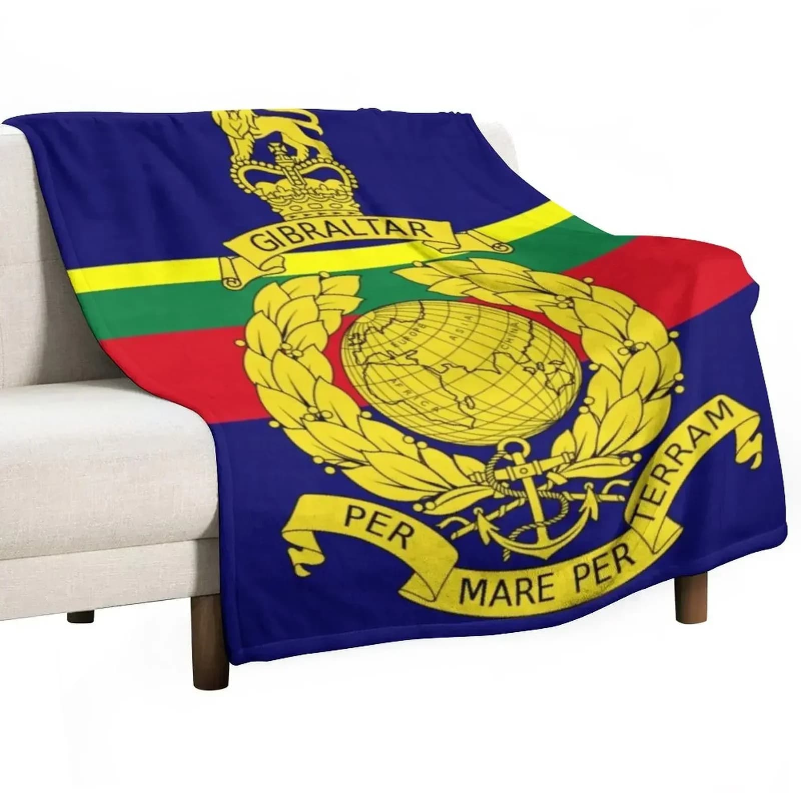 Flag of the Corps of Royal Marines Throw Blanket Bed covers Beautifuls Plaid Sleeping Bag decorative Decoratives Blankets
