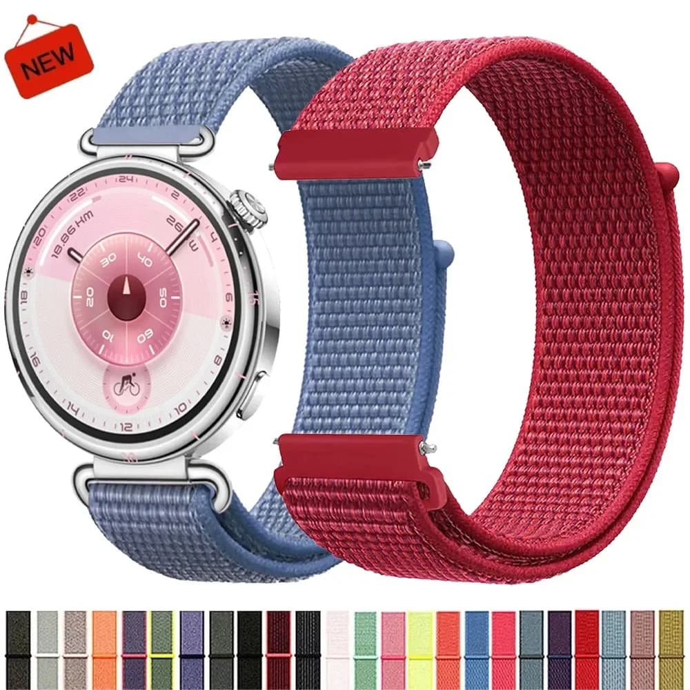 Cinturino in nylon da 18 mm per Huawei Watch GT6 GT5 GT4 41 mm Comodo cinturino traspirante Bracciale Huawei Watch GT5 Pro Cintura da 42 mm