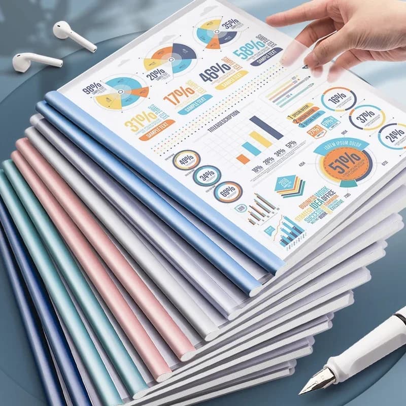 10 Pezzi A4 Trasparente File Documento Asta Barra Scorrevole File Report Copertine Clip Morsetto Supporto Raccoglitore Forniture Per Ufficio Affari