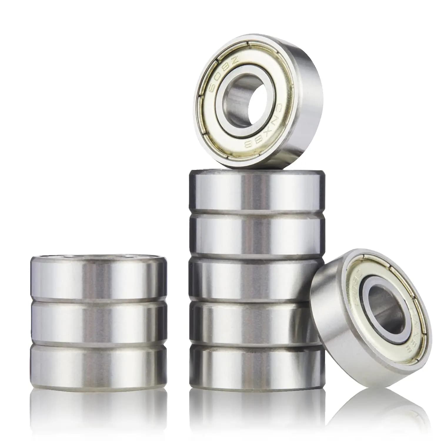 10/20PC 608ZZ Single Carbon Steel Ball Bearings Fila Deep Groove Miniature Bearings for Skateboard 3D Printers Accessories