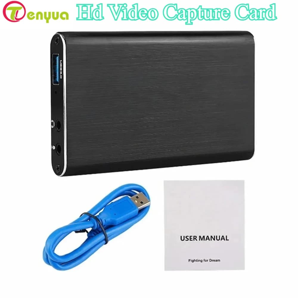 4k 1080p 60fps Hd Video Capture Card HdTV Camera Recording Box - Compatible With Usb 3.0pc Live Streaming Grabber Recorder