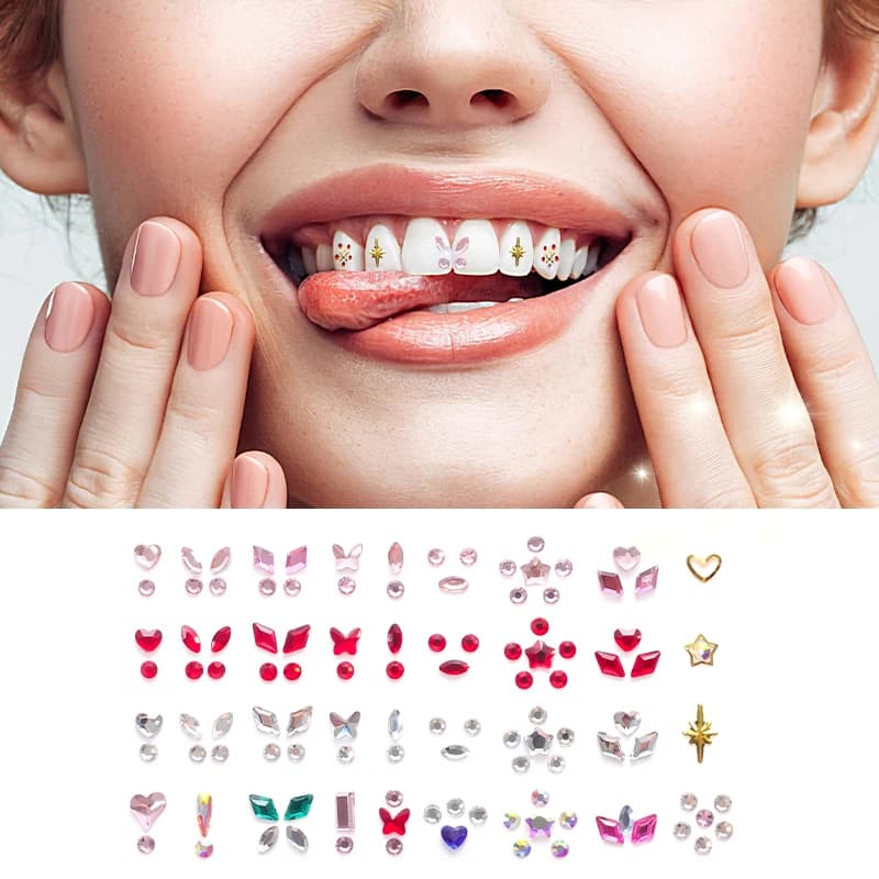 Dental Gems, DIY Crystal Sets in Various Shapes and Colors, Decorations for Face, Tooths and Skin