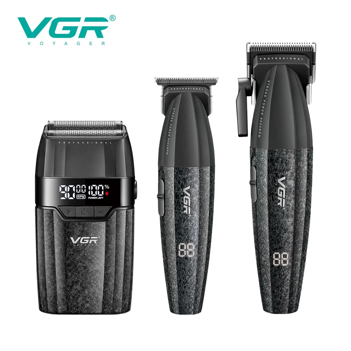 VGR 3-in-1 high-end haircut set, professional electric haircut 9000 RPM, home electric shaver V-640 S3
