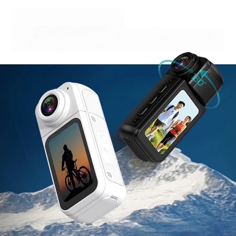 New S70 Camera with 360° Rotation, Magnetic, for Open Sports, Long Range, Essential for Blogger, Christmas Gift, Memory 128GB