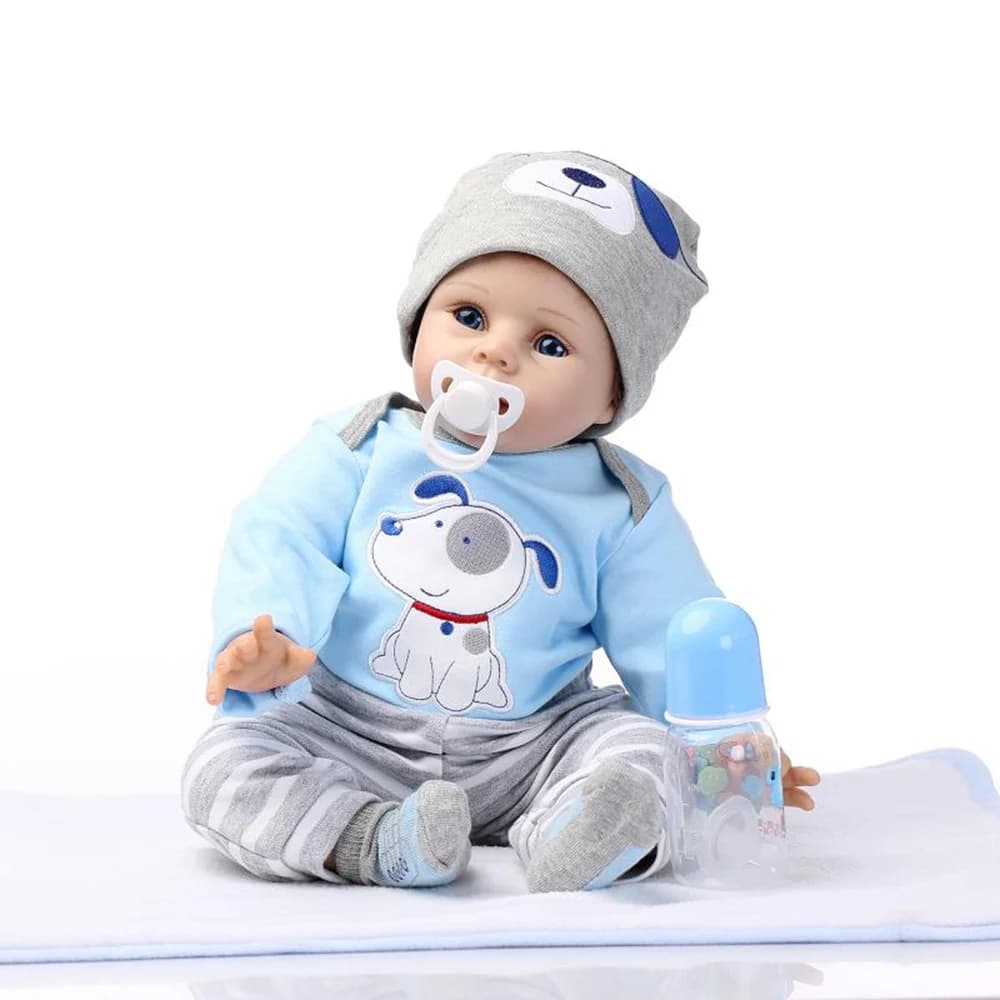 Bambole Reborn Toddler da 22 pollici in morbido vinile siliconico, bambole Reborn realistiche per ragazze, ideali come regali e oggetti da collezione