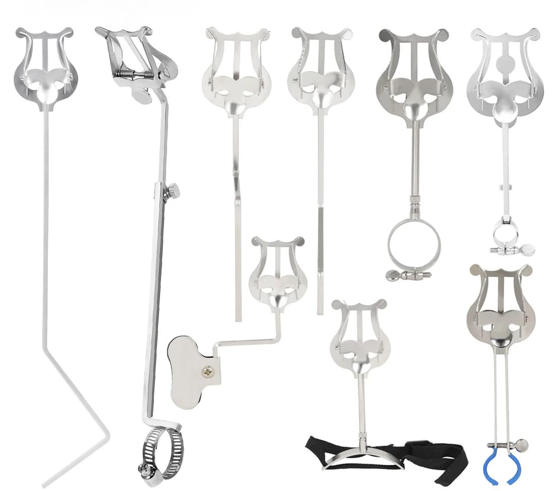Music Stand Clarinet Trumpet Flute Winds Saxophone Baritone Portable Marching Sheet Music Stands Beginner Practice Accessory