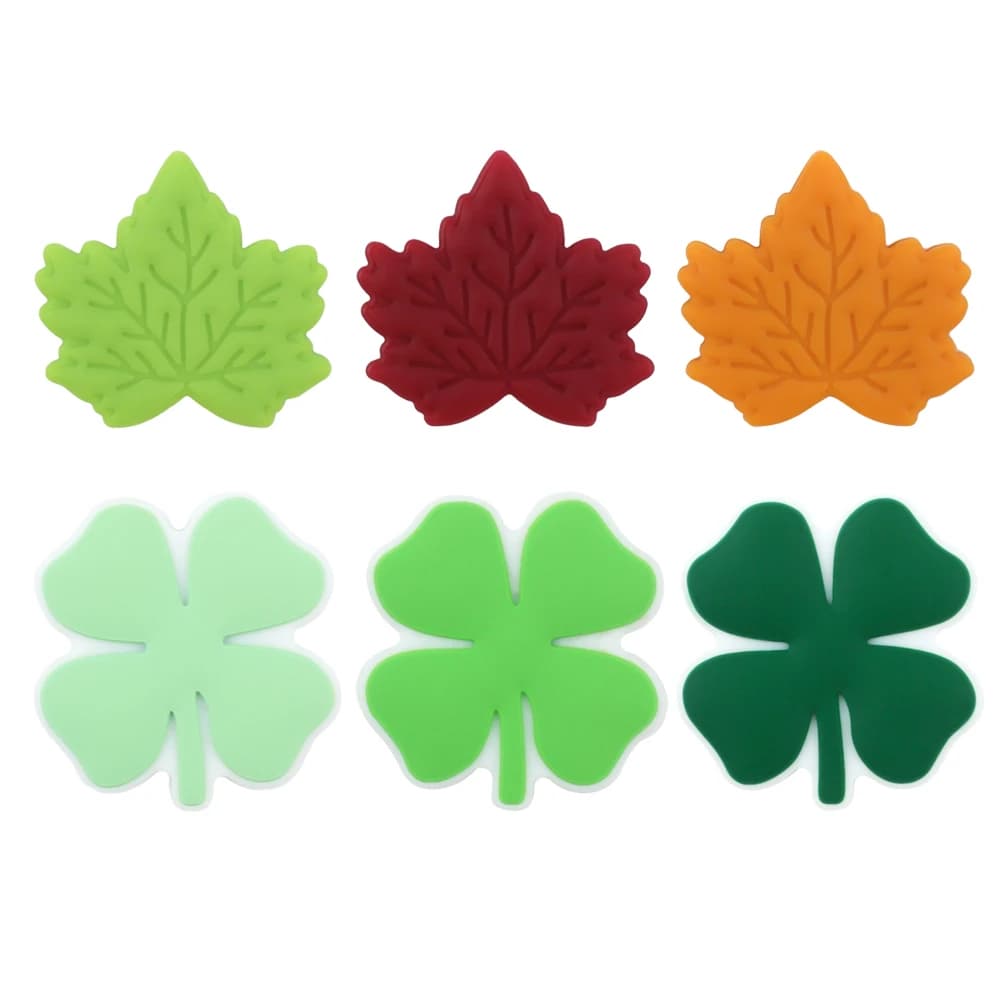 5/10 pezzi foglia d'acero autunno moda perline in silicone per chiavi fai da te catena spaziatura allentata perline focale creazione di gioielli collane bracciali