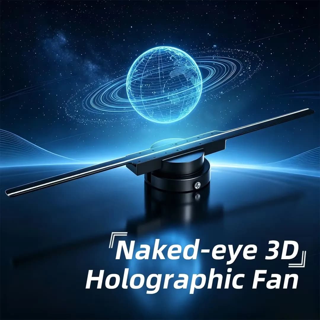 Naked Eye 3D Hologram Fan Projector Realistic Holographic Dynamic Image Advertising Machine Support Custom WIFI Video Upload