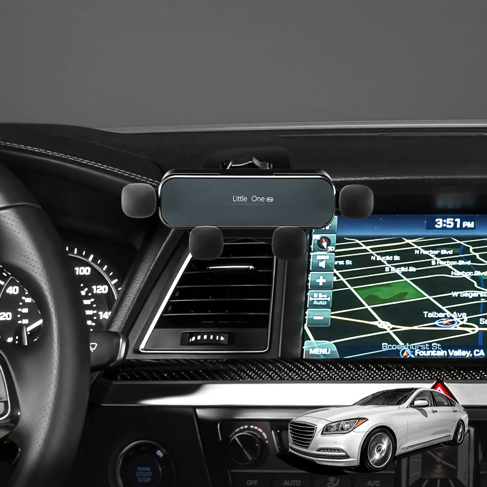 Per Genesis G80 DH 2016-2019 Supporto per telefono per auto Base per presa d'aria GPS Supporti per telefoni cellulari Accessori per staffa per smartphone