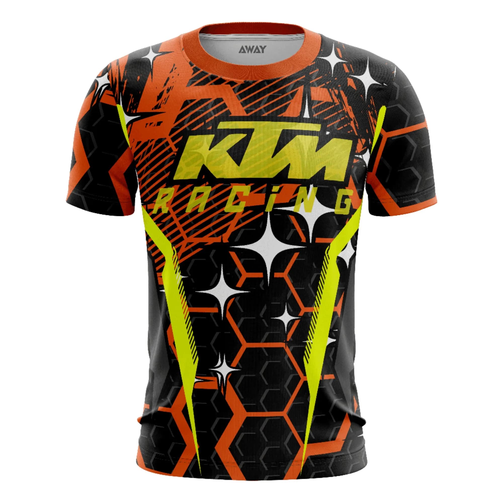 Tuta da corsa KTM da uomo, maglietta a maniche corte ad asciugatura rapida, abbigliamento sportivo traspirante per motocross.