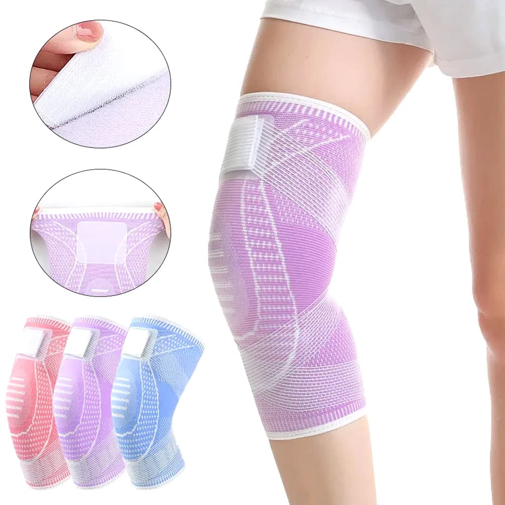 Supporto per Ginocchio con Fascia Compressiva per il Miglior Sostegno e Sollievo dal Dolore in Caso di Lesioni al Menisco, Artrite, Corsa, Basket