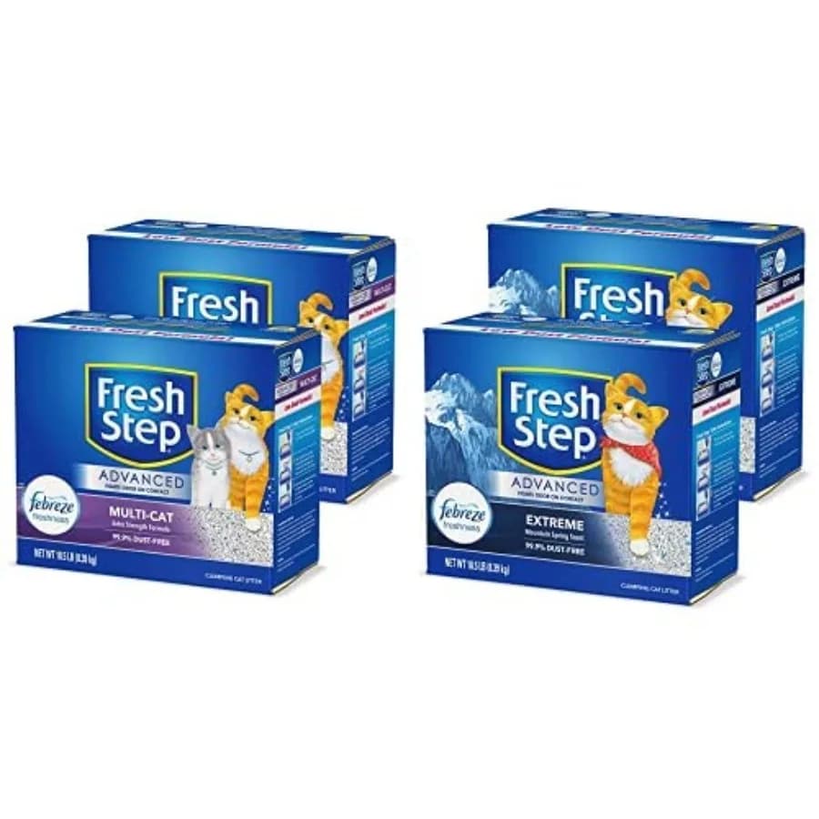 Lettiera per Gatti Multi-Cat con Freschezza Febreze e Agglomerazione Avanzata Estrema con Controllo degli Odori - Profumo Mountain Spring