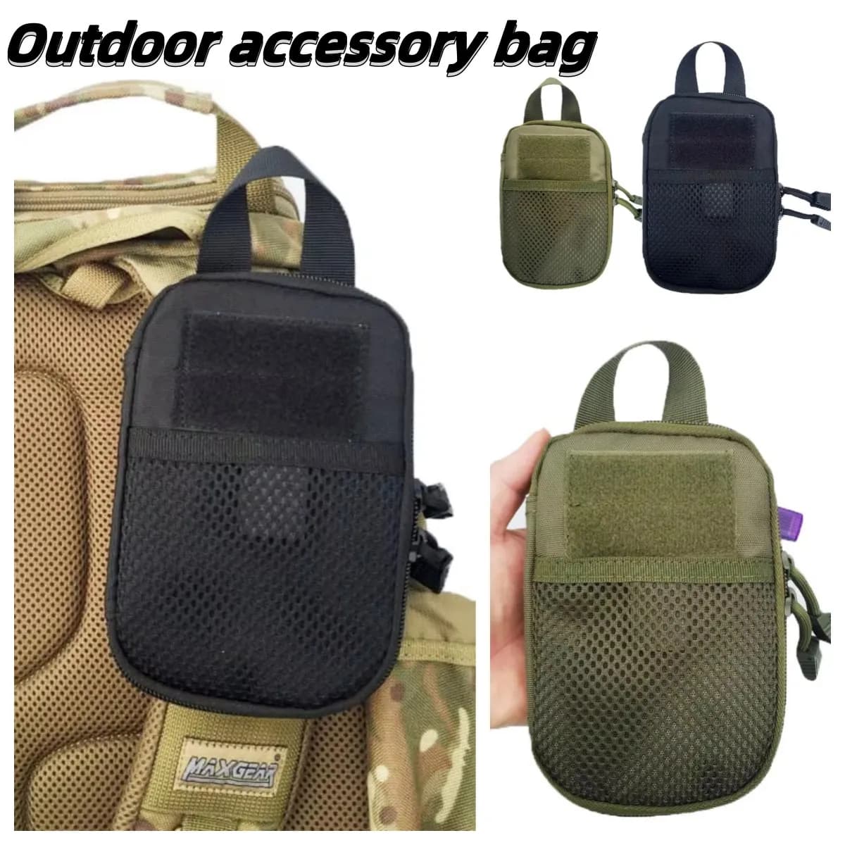 Kit di pronto soccorso tattico esterno Piccola borsa medica EMT Accessorio MOLLE Caccia Campeggio Escursionismo Borsa per telefono CS (18X14X2CM)