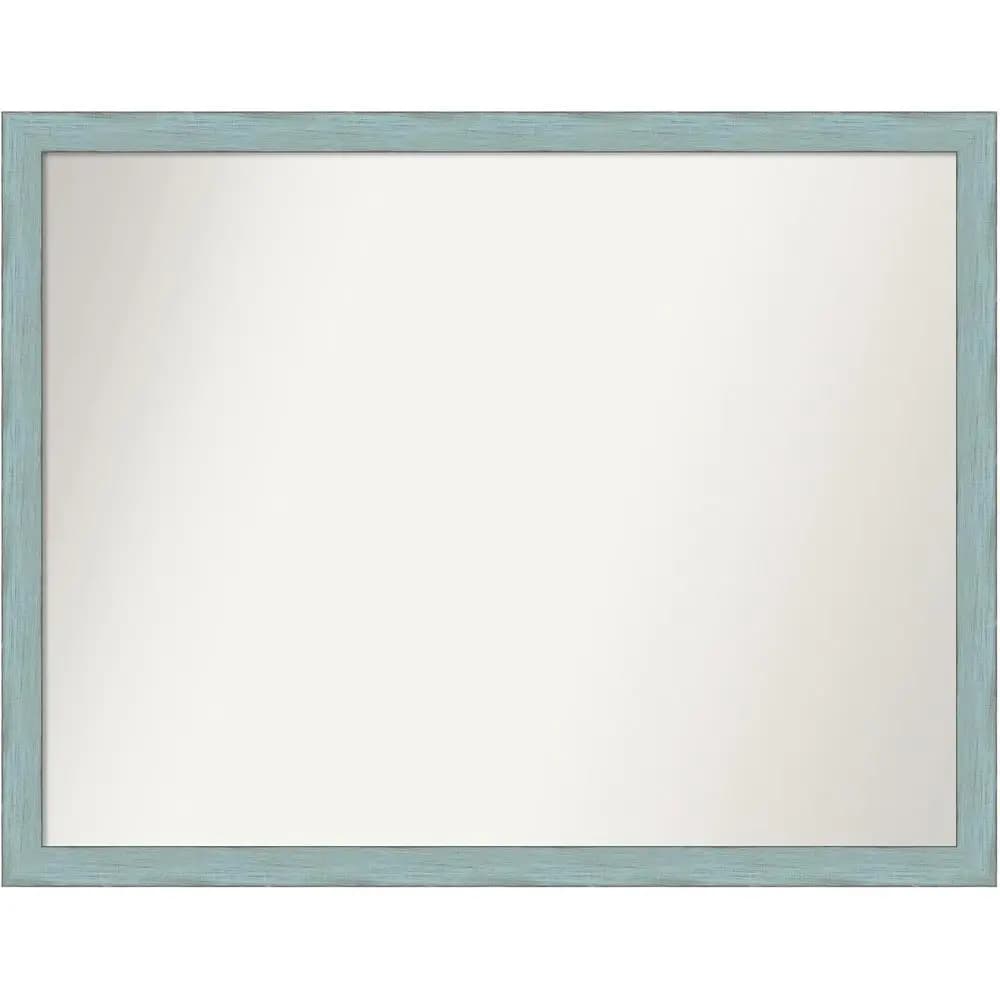 Specchio da Bagno Amanti Art Blu o da Appoggio, 28x36, Realizzato su Misura, Blu Cielo Rustico, Grande Specchio Rustico in Legno, H