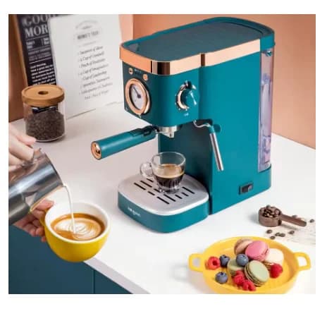 home cafe maker 230V1.2L Italian household coffee machine Donlim blue KF5400 espresso household semi-auto 20bar high pressure