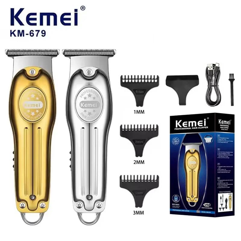 Kemei KM-679 Professional Haircuts Electric Haircuts men's rechargeable Barbiere Battery Cutting Machine for Head Nude