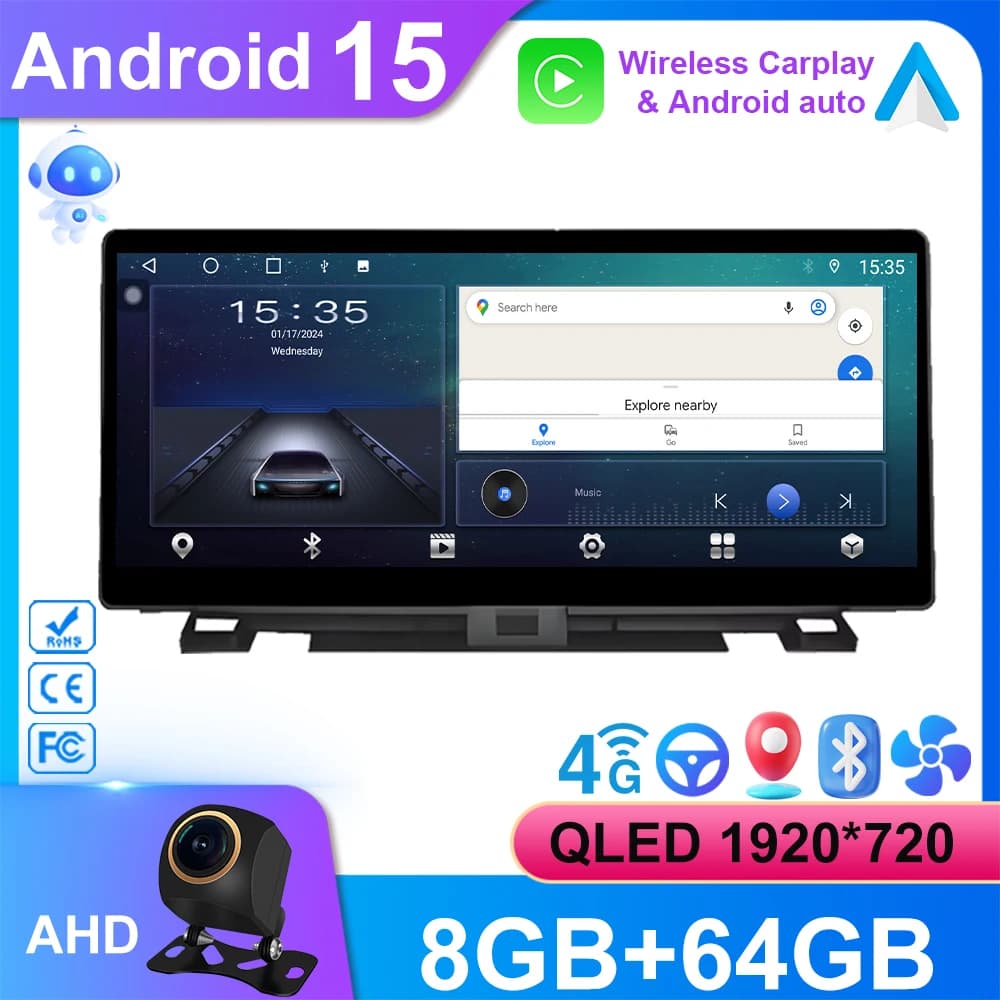 10.25 ''Android 15 CarPlay Per Lexus NX NX200 NX200T NX300h 2014-2021 Navigazione WiFi Accessori Auto Stereo Multimediale