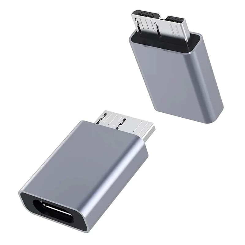 Adattatore Micro B da USB C Maschio a USB C Femmina, Convertitore da USB C a Micro B per Disco Rigido Esterno HDD, Accessorio Cavo