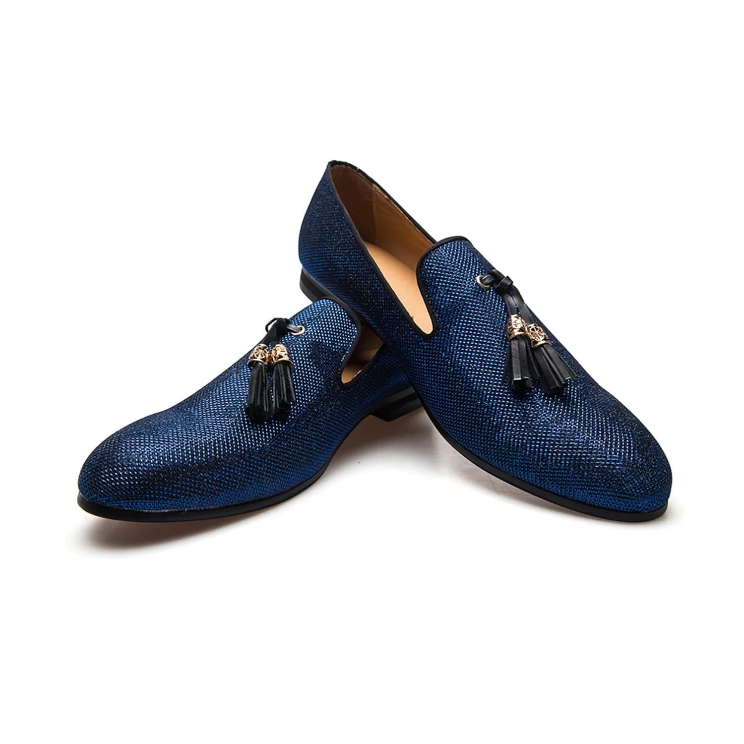 Tassel Braided Pattern Genuine Leather Shoes Slip-on Casual Loafers Men's Business Shoes Formal Dress Shoes Zapatos Dropshipping