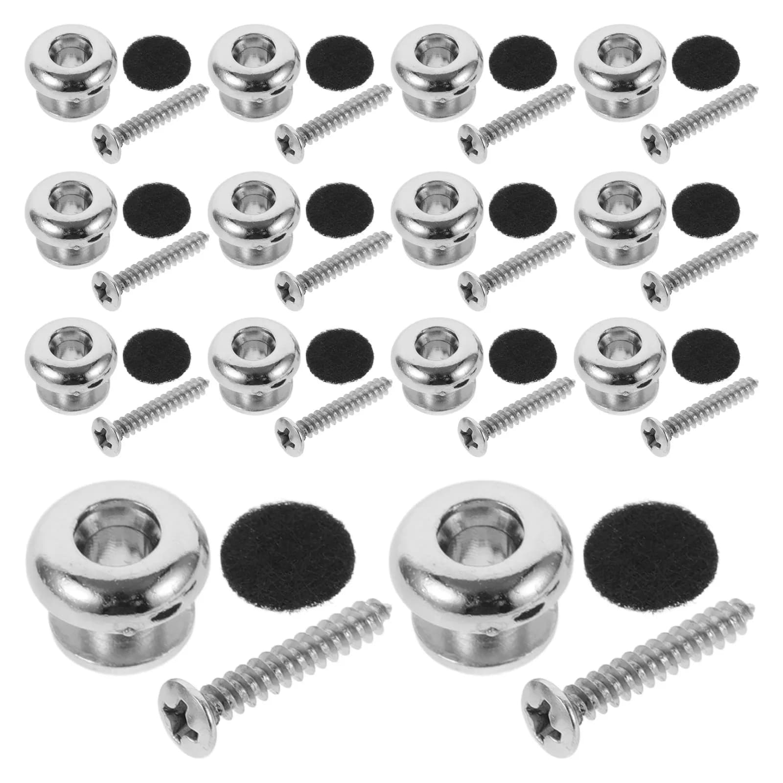 30 Pezzi Bottoni per Tracolla Chitarra in Metallo con Design Antiscivolo per Chitarra Elettrica, Acustica, Basso, Ukulele - Accessori e Ricambi