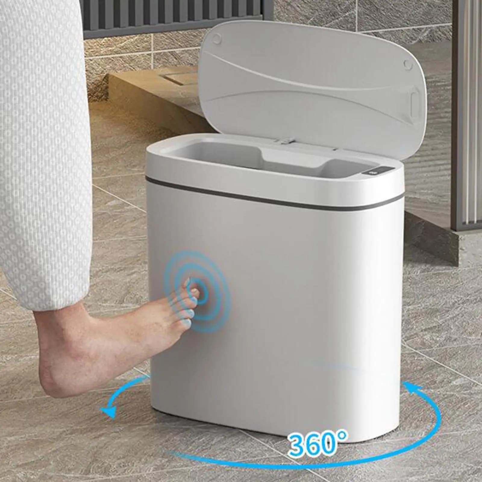 Cestino Intelligente con Sensore, Contenitore per Rifiuti, Semplice Bidone della Spazzatura per Cucina