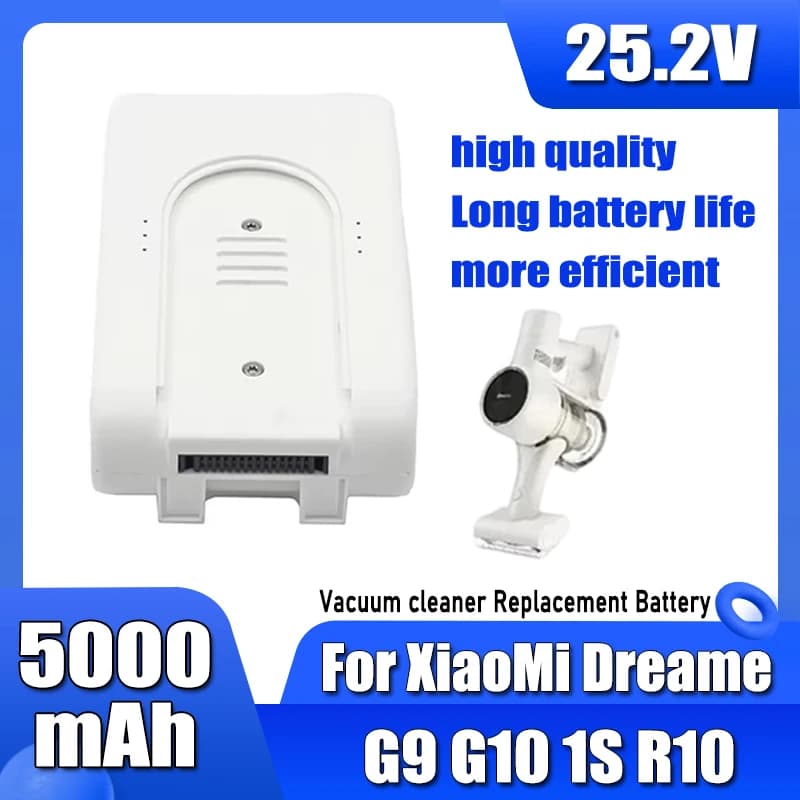 For Xiaomi Mijia DreameG10 G9 1S R10 Vacuum Cleaner Battery Replacement, 25.2V 5.0Ah