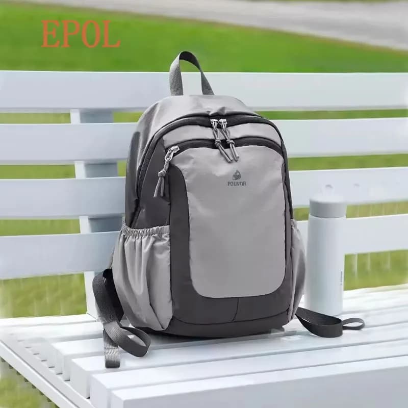 Zaino Epol Color Block Impermeabile Leggero Multifunzionale per Viaggi, Sport e Scuola 3068-16 06