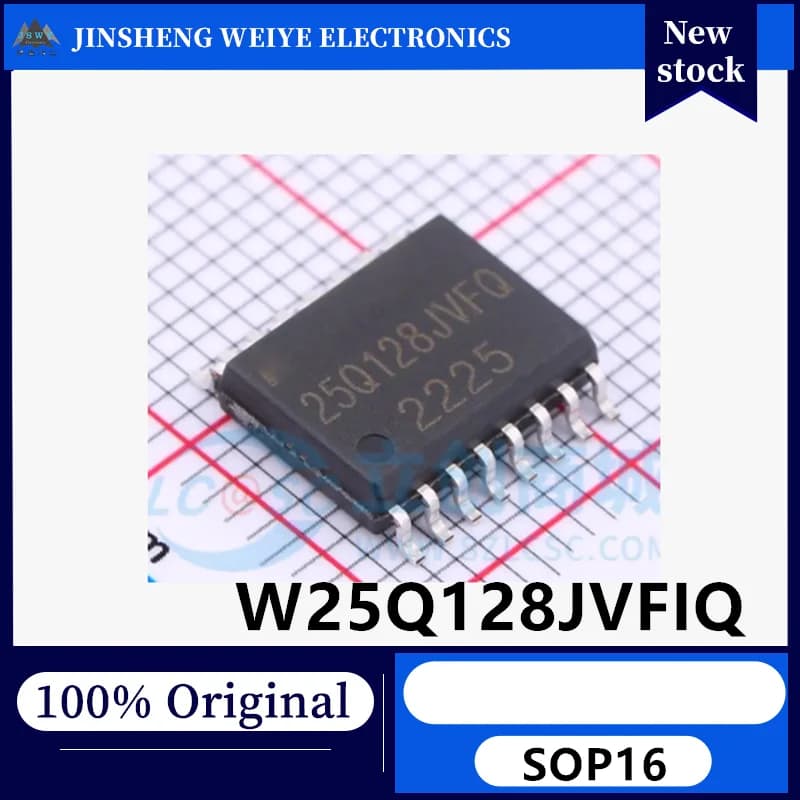 (5/20 pezzi) W25Q128JVFIQ SOP-16 128Mbit (16MB) Chip di memoria flash SPI NOR Nuovo di zecca, stock originale