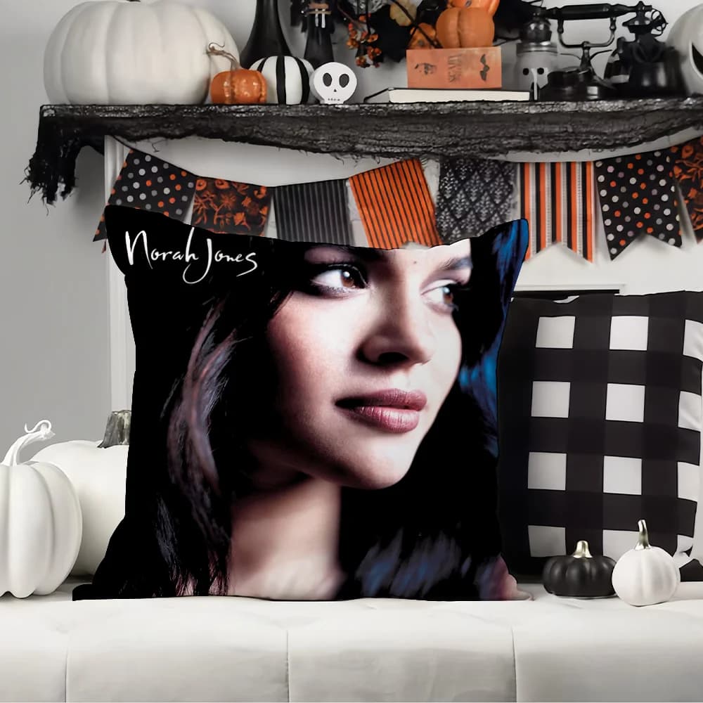 Federa per cuscino Singer N-Norah Jones, cuscini da ufficio adatti per divano, auto, camera da letto, fodera decorativa per cuscino